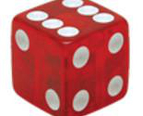 Motoflowz Dice Clear Red
