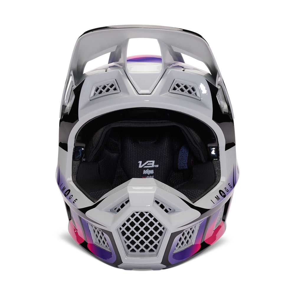 Fox V3 Zebra Helmet FOX V3 RS SYZ HELMET MIPS ECE [LIGHT GREY