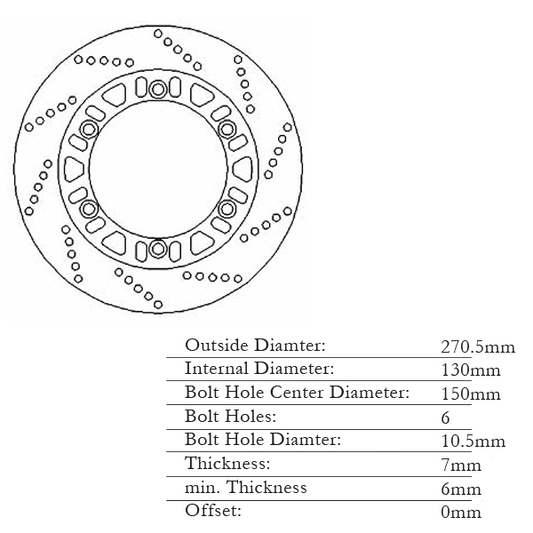 Tourmax (Japan) Rear Brake Disc