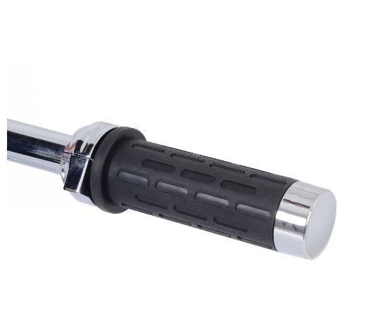 R&G Heated Grips with Chrome End Caps for 1 Inch Handlebars | Cruiser Style