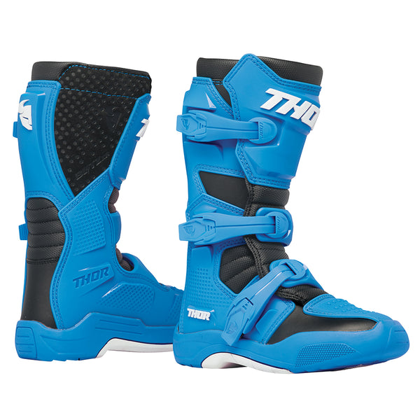 Thor Blitz XR Boots Youth Blue Black Moto1