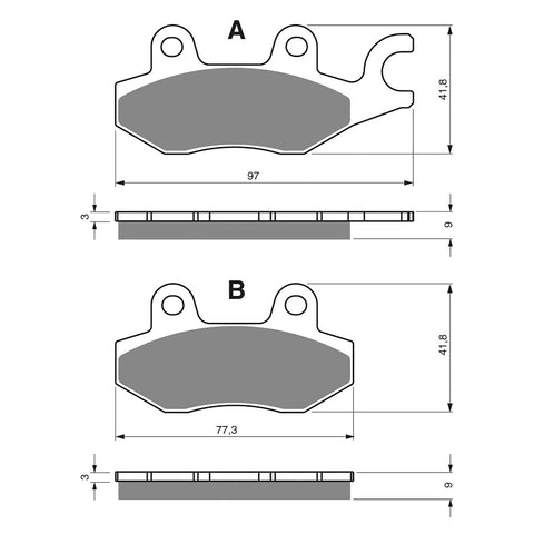 BRAKE PADS GOLDFREN SINTERED SPORTS GF332 - S3 ( PH207 )