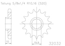 SPROCKET FRONT MOTO MASTER STEEL 13T KAWASAKI KLX SUZUKI DR DRZ RM RMX