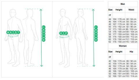 Spidi leather pants size chart - man & woman