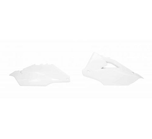 *SIDE PANELS RTECH WHITE KAWASAKI KX250 21-ON KX250X 21-ON KX450F 19-23 KX450X 21-23