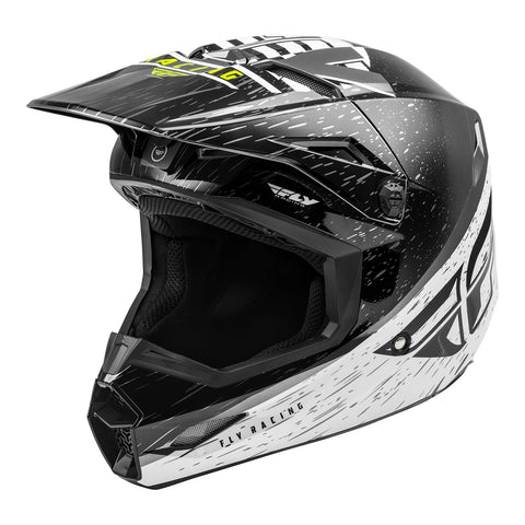 FLY 2020 KINETIC K120 HELMET - BLACK / WHITE / HI-VIS