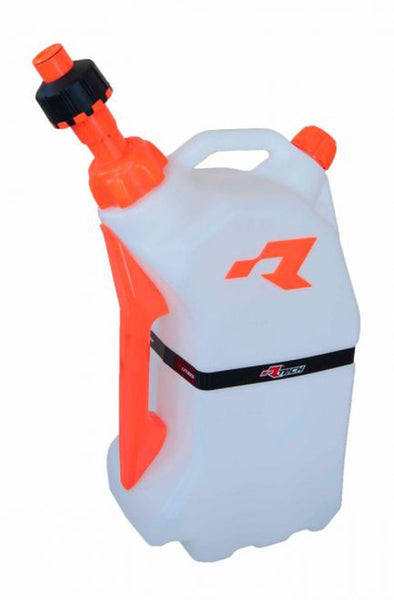 FUEL CAN RTECH 15 LITRE QUICK REFUELING FITS INTO R15 STAND FOR EASY TRANSPORTATION ORANGE