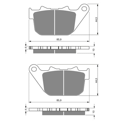 BRAKE PADS GOLDFREN SINTERED SPORTS GF274 - S3 ( PH339 )