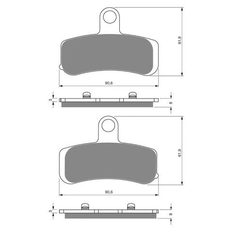 BRAKE PADS GOLDFREN SINTERED SPORTS GF275 - S3 ( PH398 )