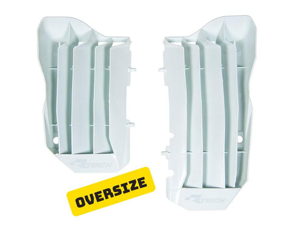 *RADIATOR LOUVERS RTECH FULL COVERAGE & STRONGER THAN STOCK LOUVER CRF450R CRF450RX 17-20 WHITE