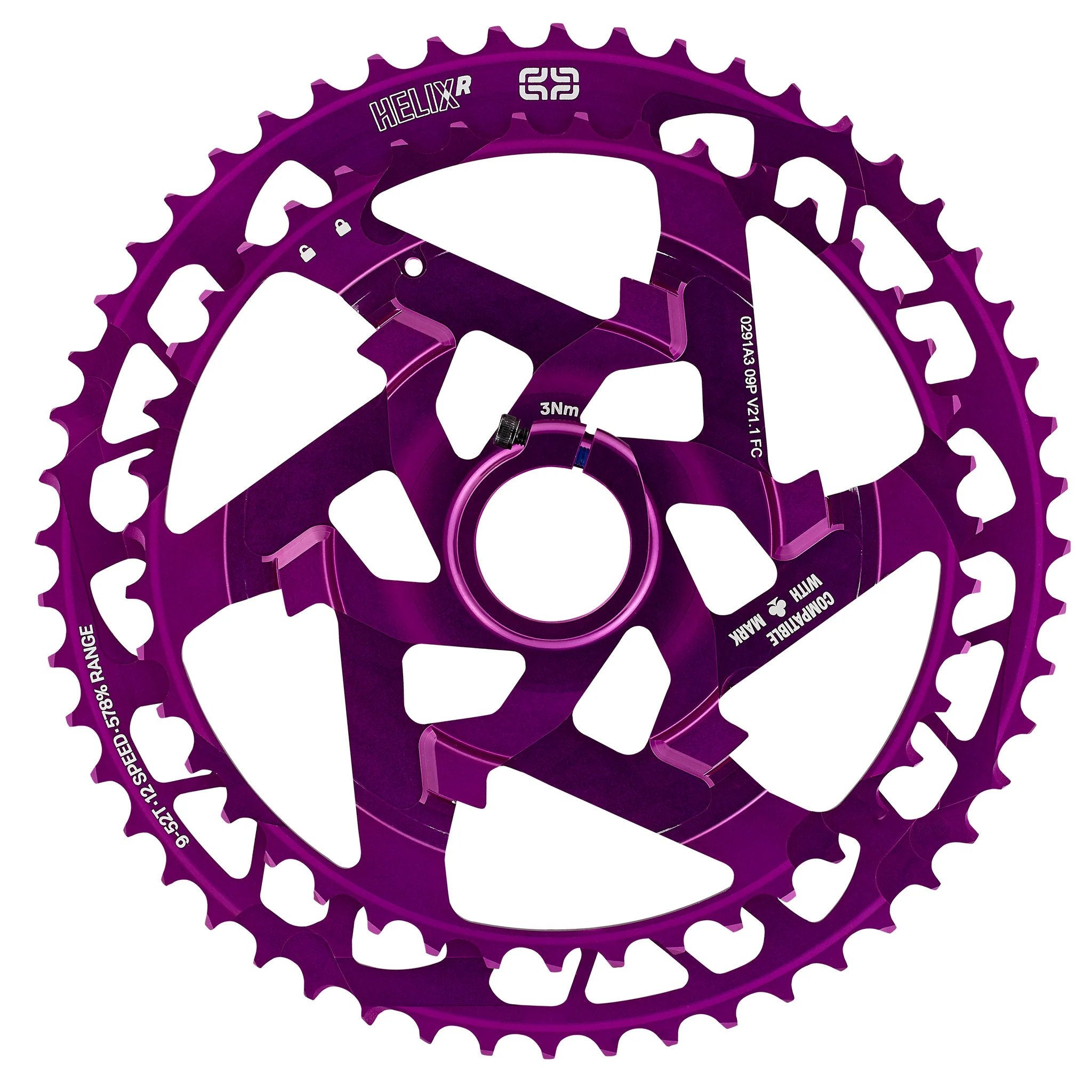 Helix Race Cassette 12s Al Cogs Ethirteen Eggplant