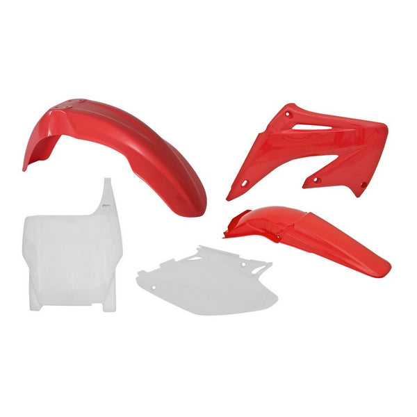 PLASTICRTECH FRONT&REAR FENDERS SIDEPANELS&RADIATOR SHROUDS&FRONT NUMBERPLATE HONDACR125R 250R 04-07