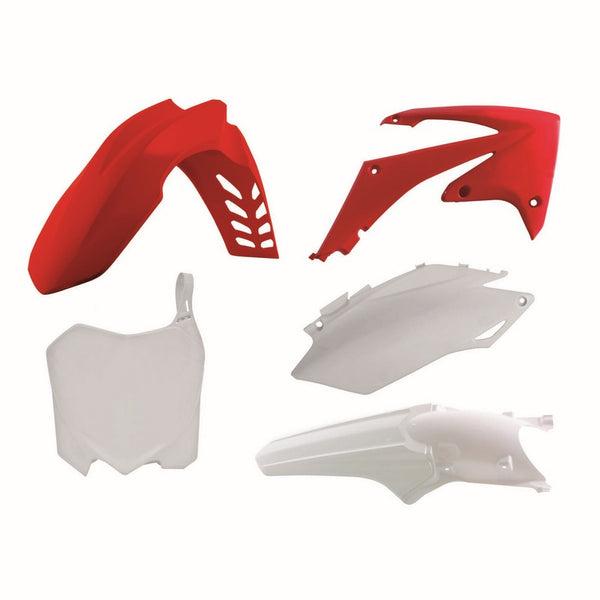 PLASTICS KIT RTECH FRONT &REAR FENDERS SIDEPANELS & RADIATOR SHROUDS&FRONT NUMBERPLATE CRF250R 450R