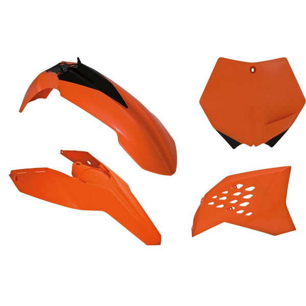 PLASTICS KIT RTECH INCLUDES FRONT & REAR FENDERS SIDEPANELS & RADIATOR SHROUDS& FRONT NUMBER PLATE