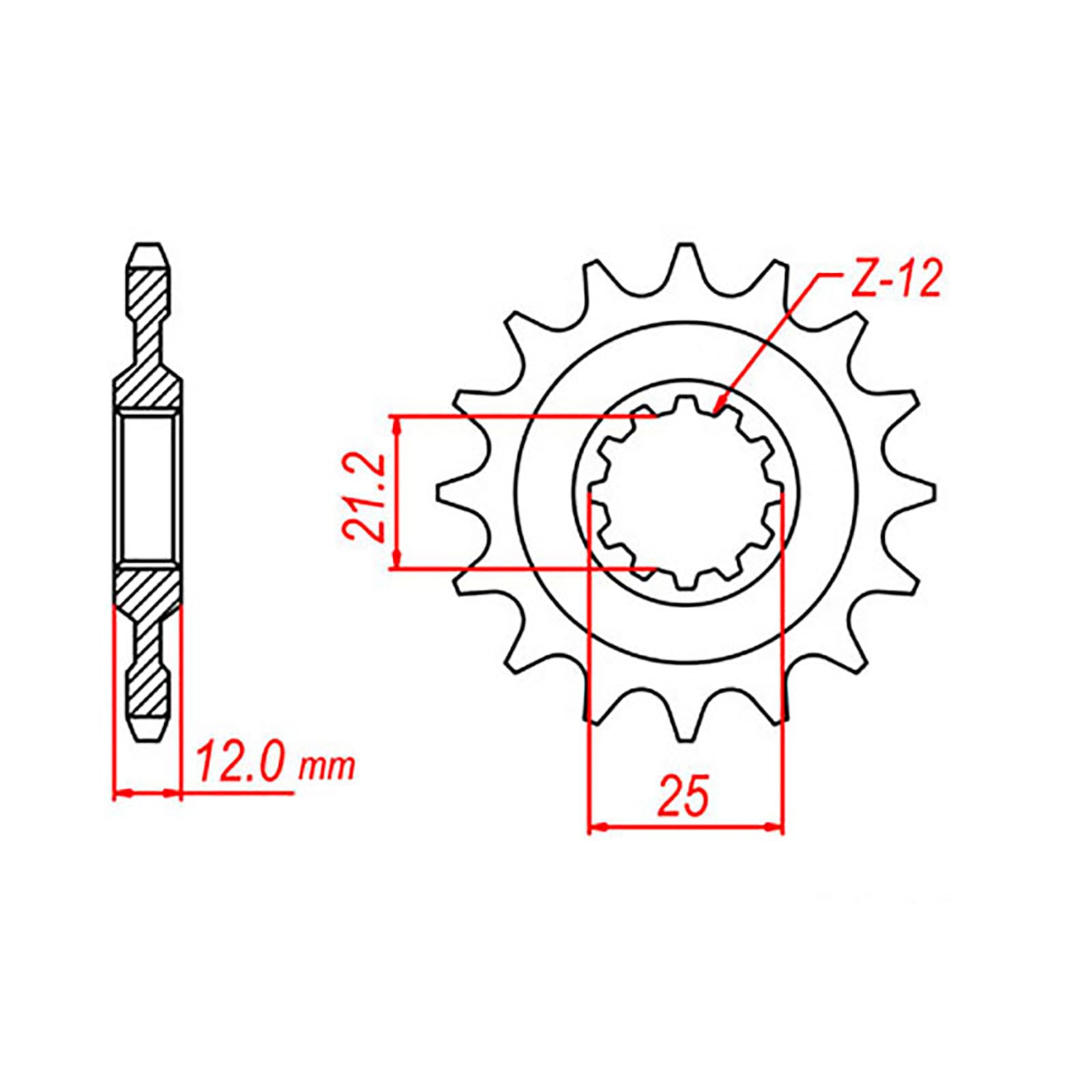 MTX 823 STEEL FRONT SPROCKET #520