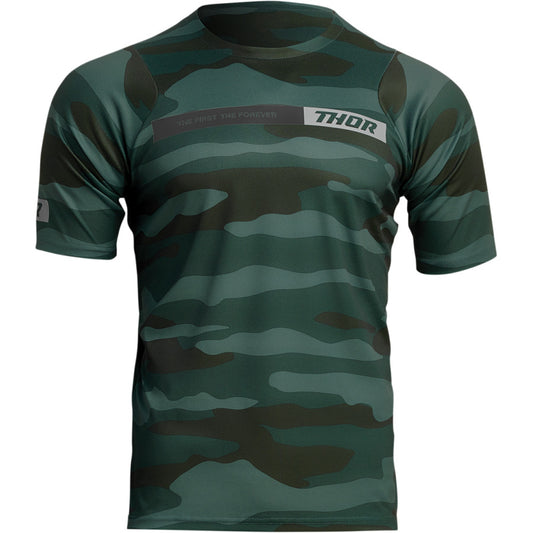 Jersey Thor Mtb Mx Assist Camo Green Xl