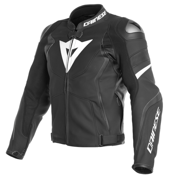 Dainese Men's Arvo 4 Leather Jacket - Matte black/ White