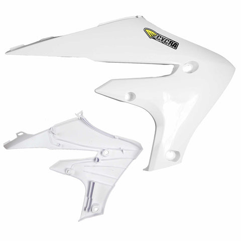 2018 YAM YZ450F POWERFLOW RADIATOR SHROUDS  WHT