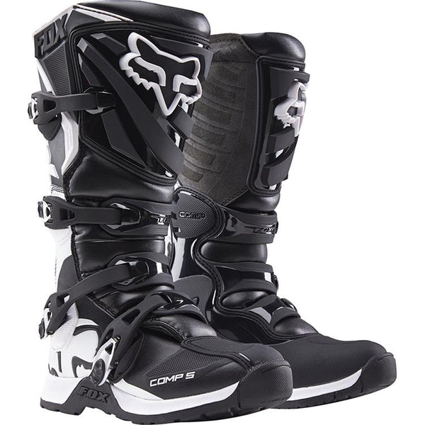 FOX WOMENS COMP 5 BOOTS BLACK WHITE Moto1