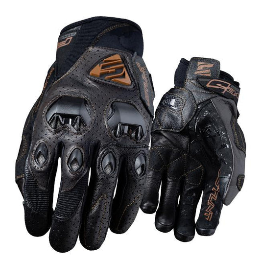 FIVE Stunt EVO Leather Air Gloves Brown