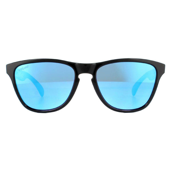 Oakley Frogskins XS Sunglasses - Polished Black Prizm Sapphire Lens